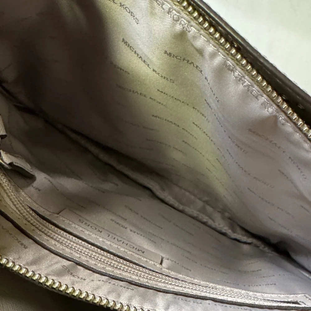 Michael Kors Studded Satchel Tote –‎ Gray Leather